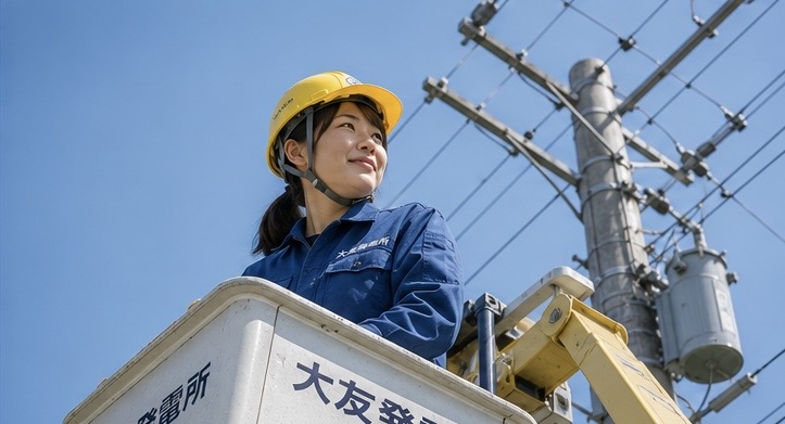 大友発電所で活躍する女性スタッフ